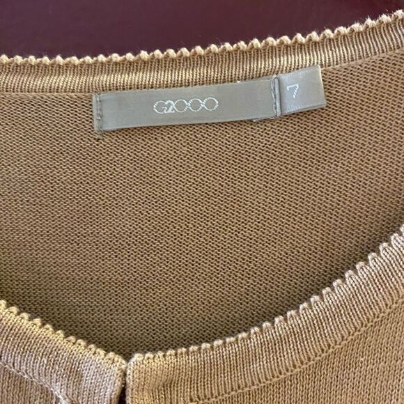 Light Brown Short Sleeve Top - Size 7 Juniors - Picture 3 of 13